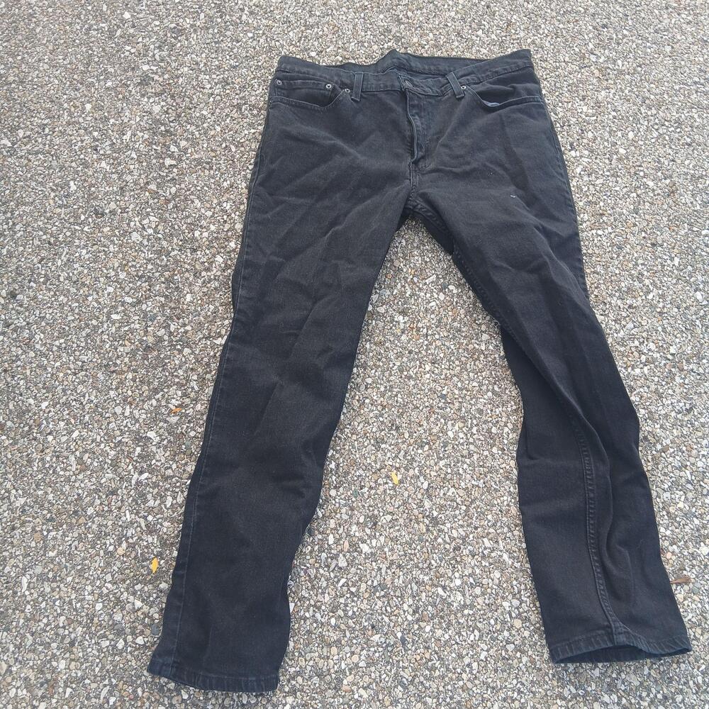 Levis 511 Jeans Mens 36x30 Black Slim Fit Tapered WaterLess Denim Pants